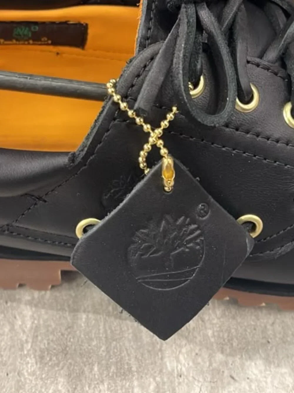 TIMBERLAND MEN'S AUTHENTIC BOAT SHOE BLACK FULL GRAIN A2PDQ-W02 ALL SIZES